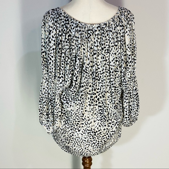 WITCHERY Womens Size 6 Ladies Animal Print Gathered Top Size 6 - Picture 7 of 16